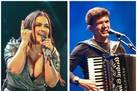 MARA PAVANELLY E WALDONYS AGITAM O PÚBLICO NA EXPOVILA EM VIÇOSA DO CEARÁ